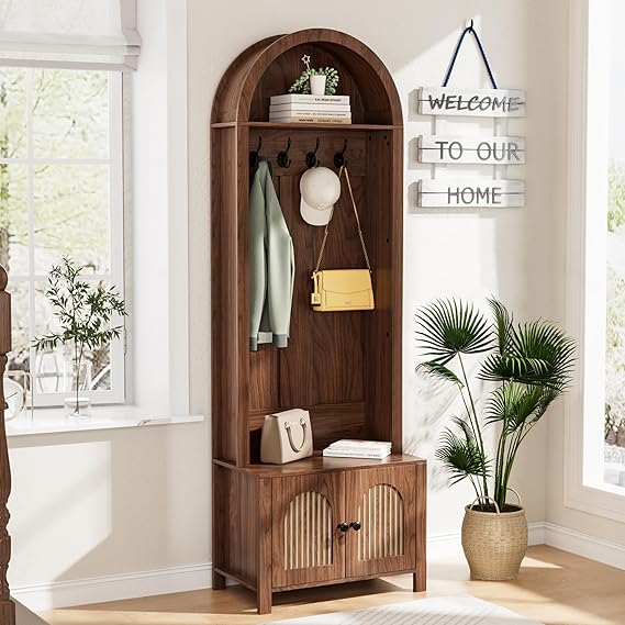 Hall Tree with Bench & Shoe Storage