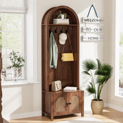 Arched Hall Tree with Bench and Shoe Storage