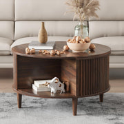 Lift Top Coffee Table with Fluted Storage