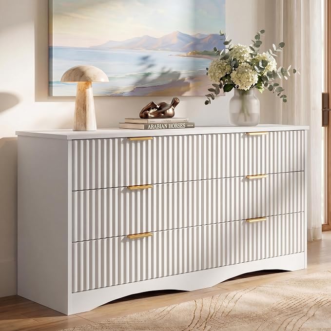 6-Drawer Fluted Dresser