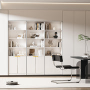 72" Tall Bookcase with Doors & Storage Shelves