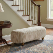 Oatmeal Linen Upholstered Bench