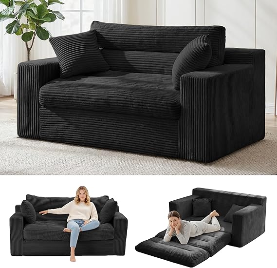 Convertible Sofa Bed with Pull-Out Sleeper