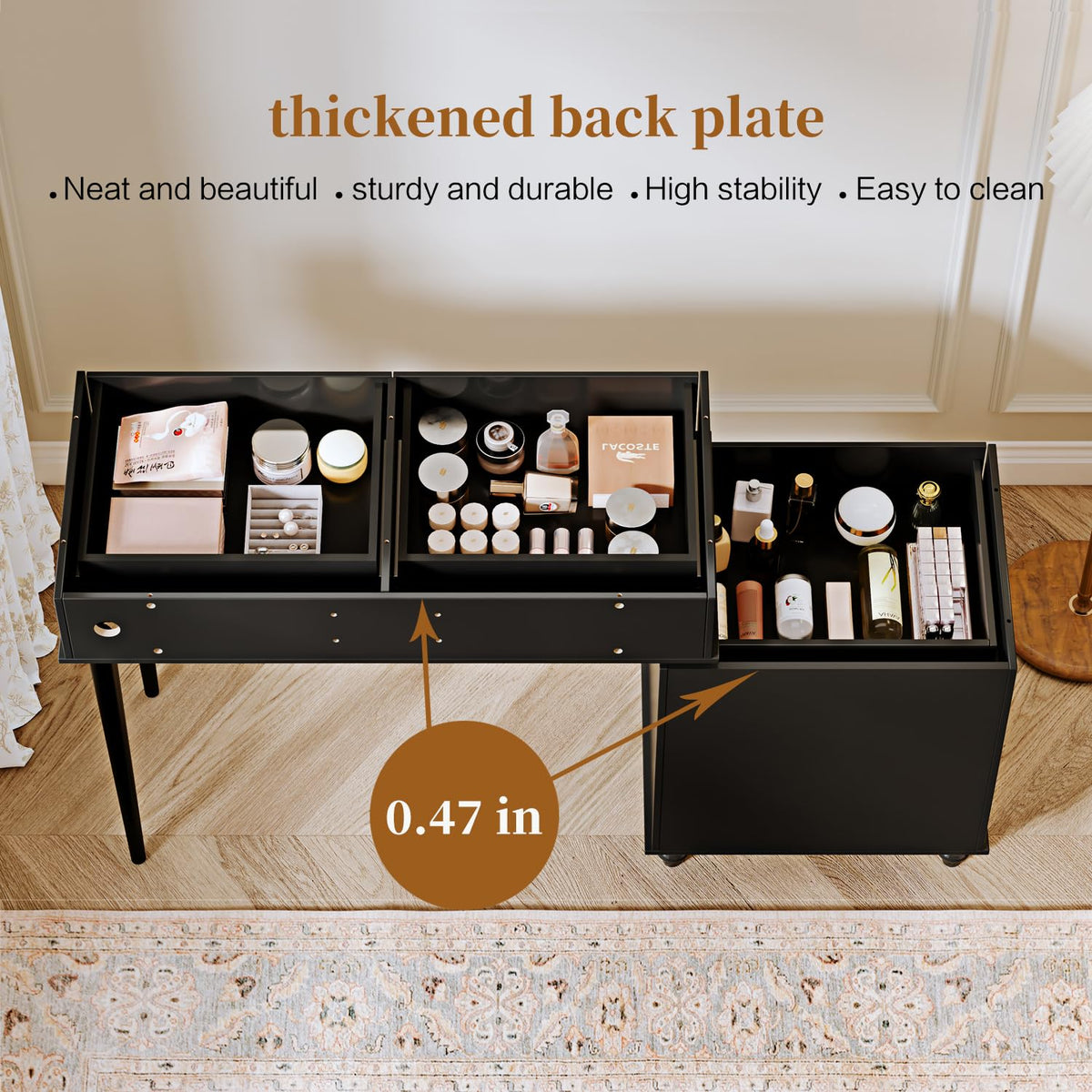 Black LED Makeup Vanity