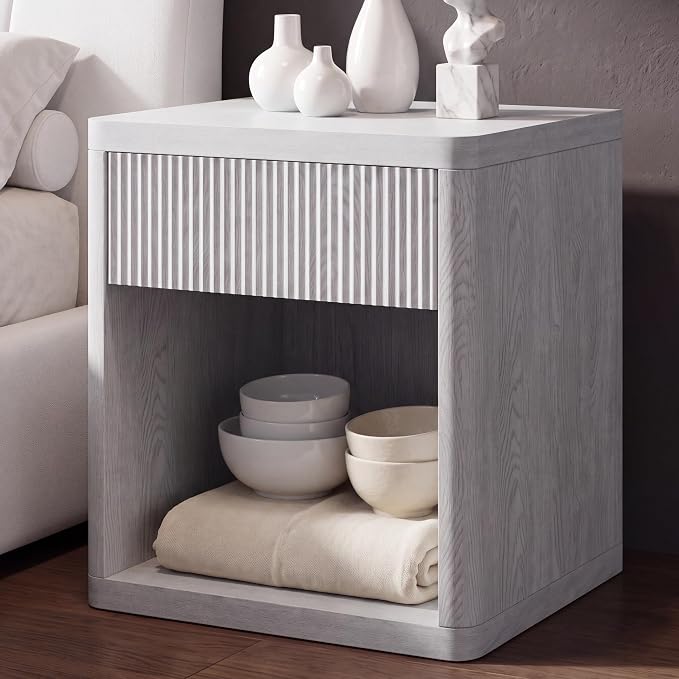 Fluted Drawer Nightstand