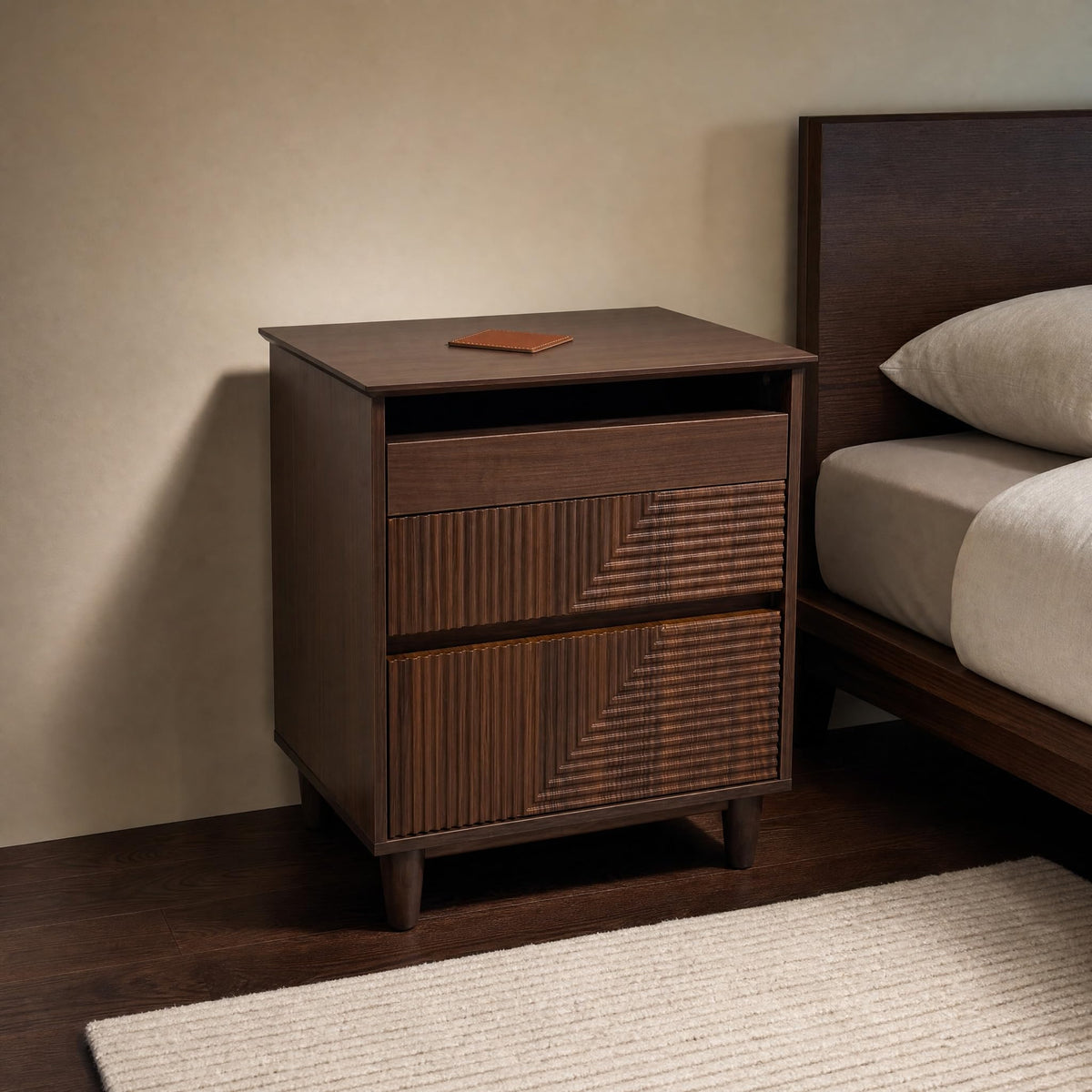 Fluted Charging Nightstand