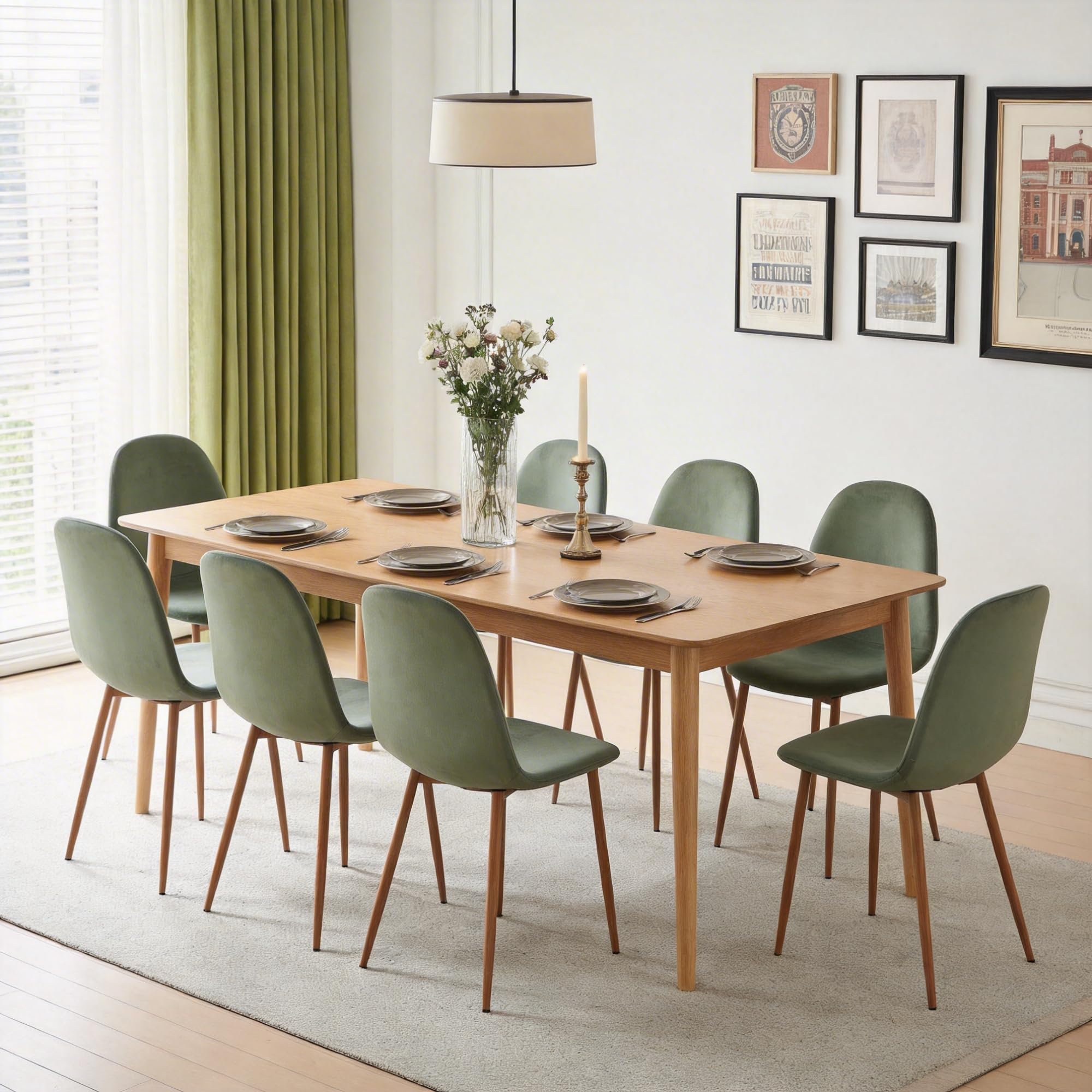 Velvet Dining Chairs, Set of 4