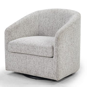Chenille Swivel Barrel Chair