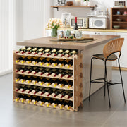 54-Bottle Freestanding Wooden Wine Rack