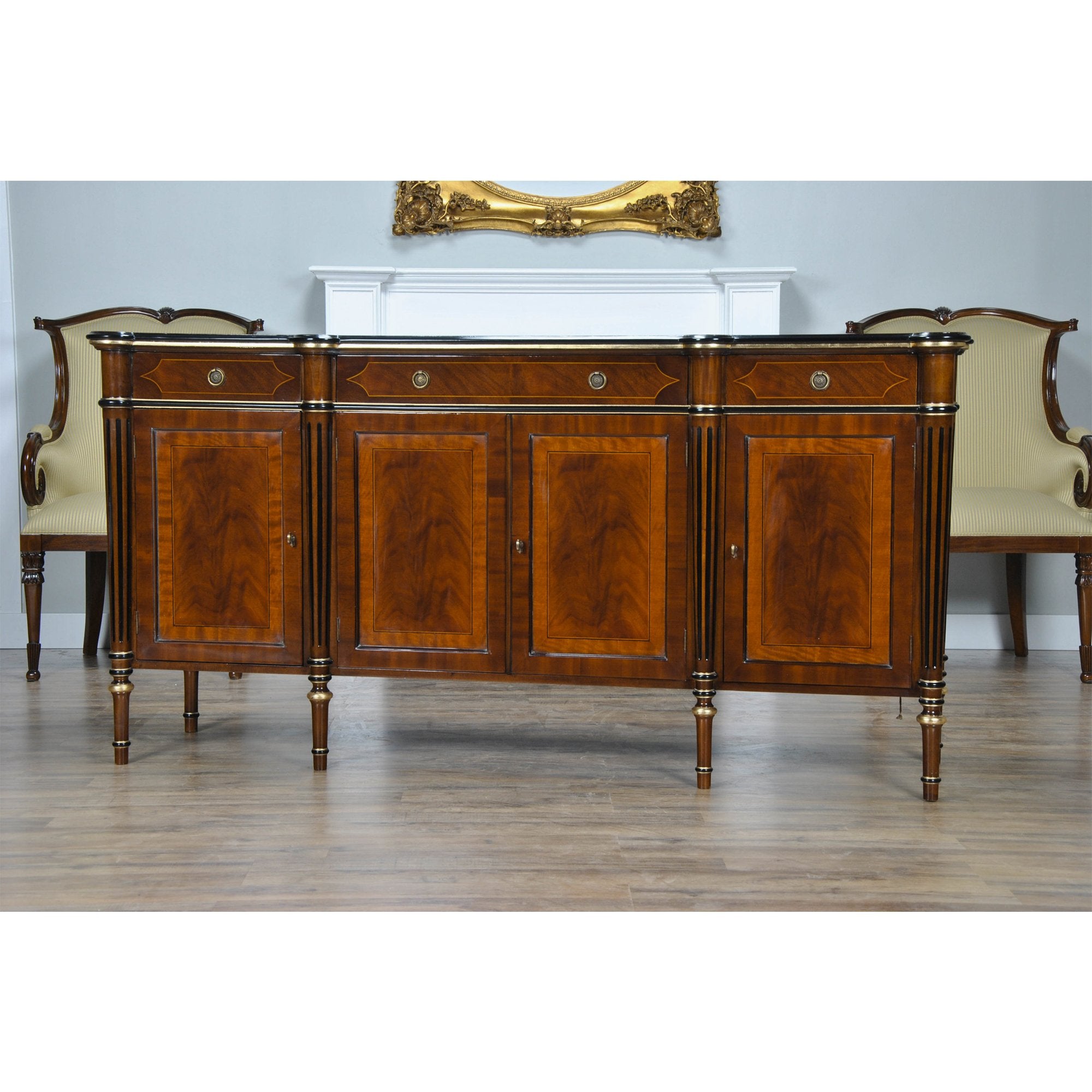 Niagara Furniture NSB043 Regency Banded Mahogany Sideboard