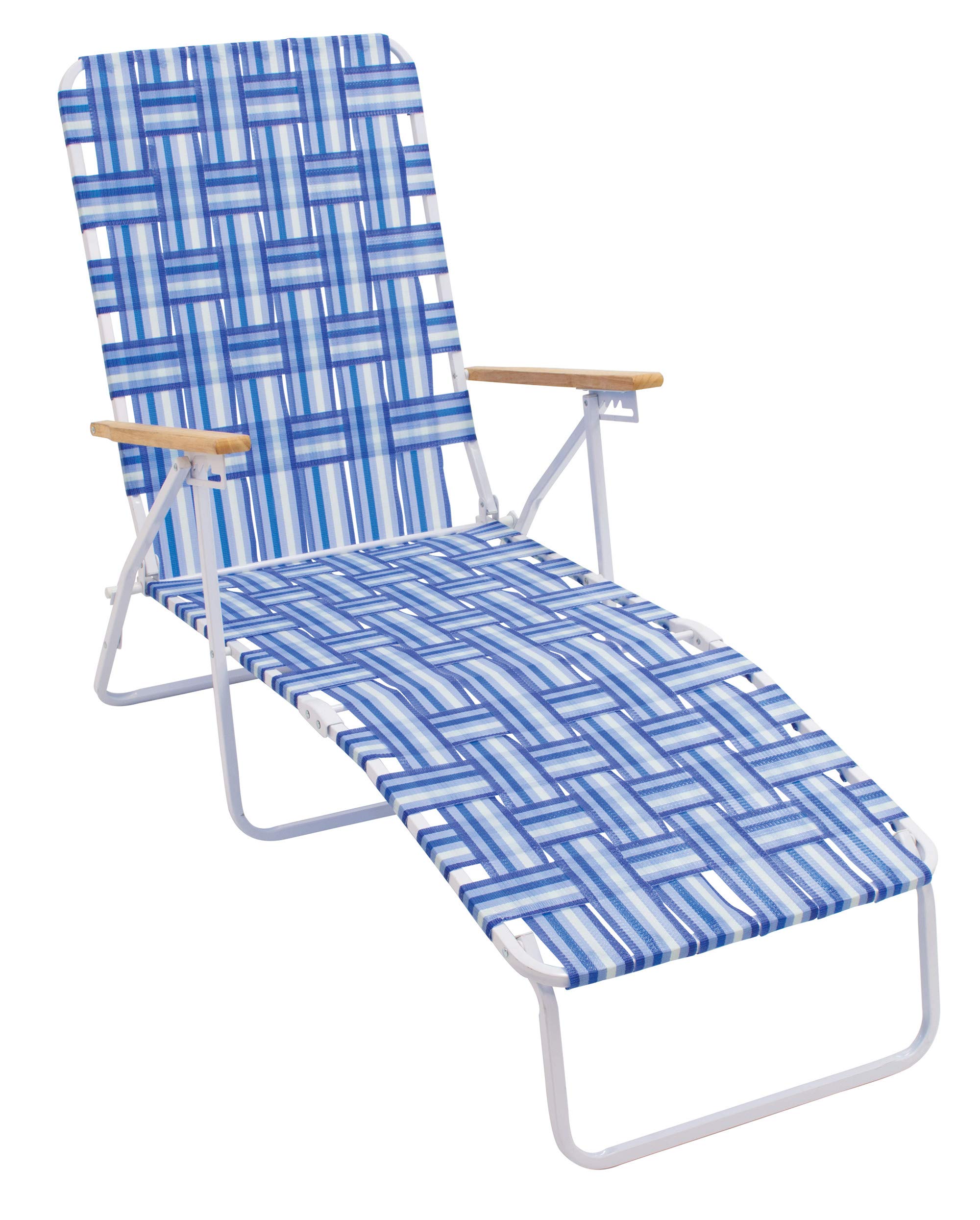 4-Position Folding Web Chaise Lounge Chair