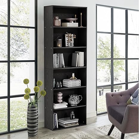 6-Tier Bookshelf with Open Display Storage