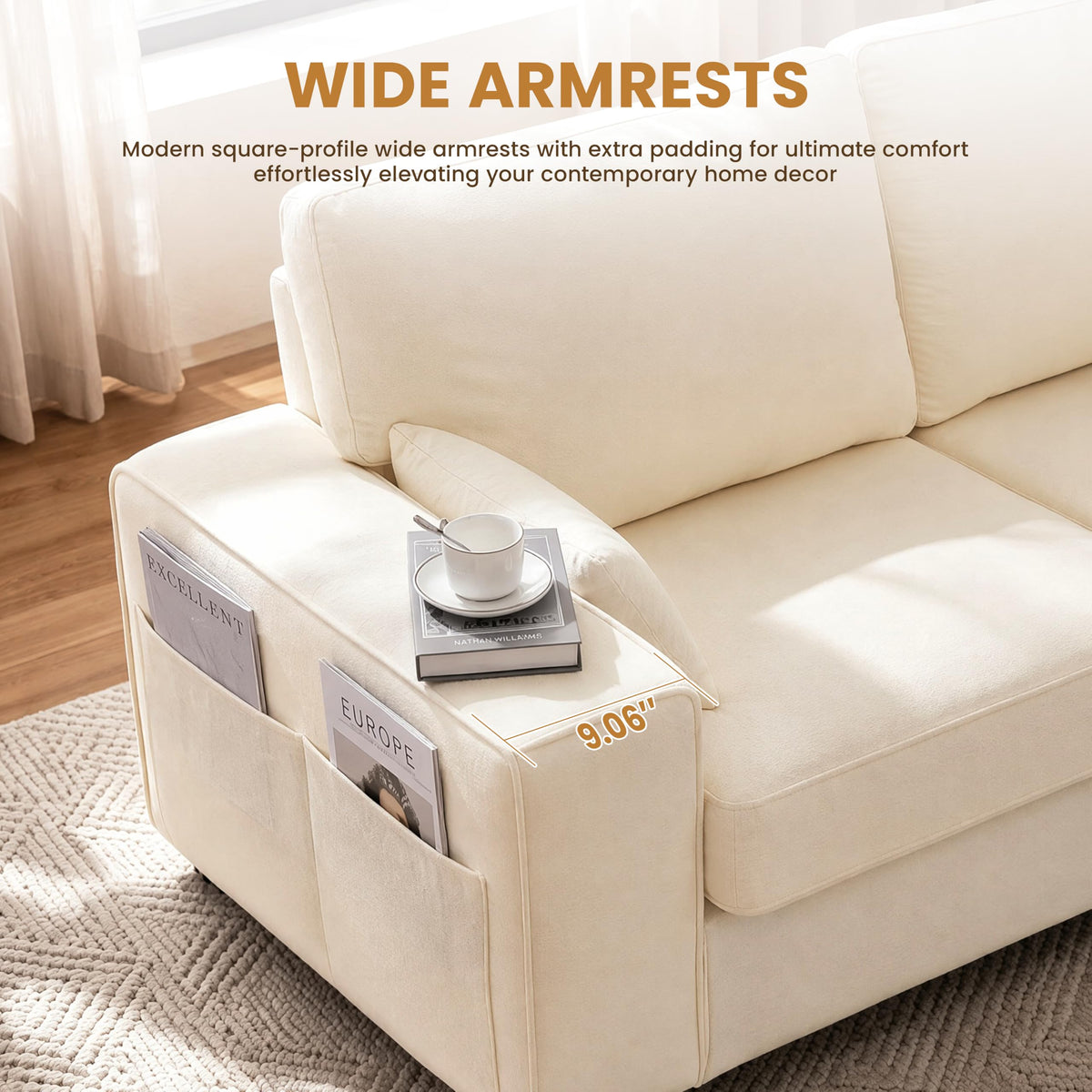 Linen Loveseat Sofa