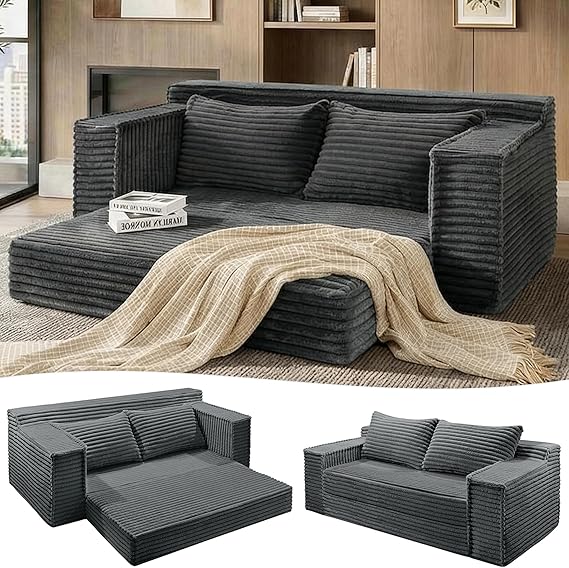 Convertible Sofa Bed with Pillows