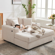 Patikuin Oversized 54" Corduroy Chaise Lounge Chair –