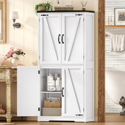 4-Door Storage Cabinet 58"H with Adjustable Shelf