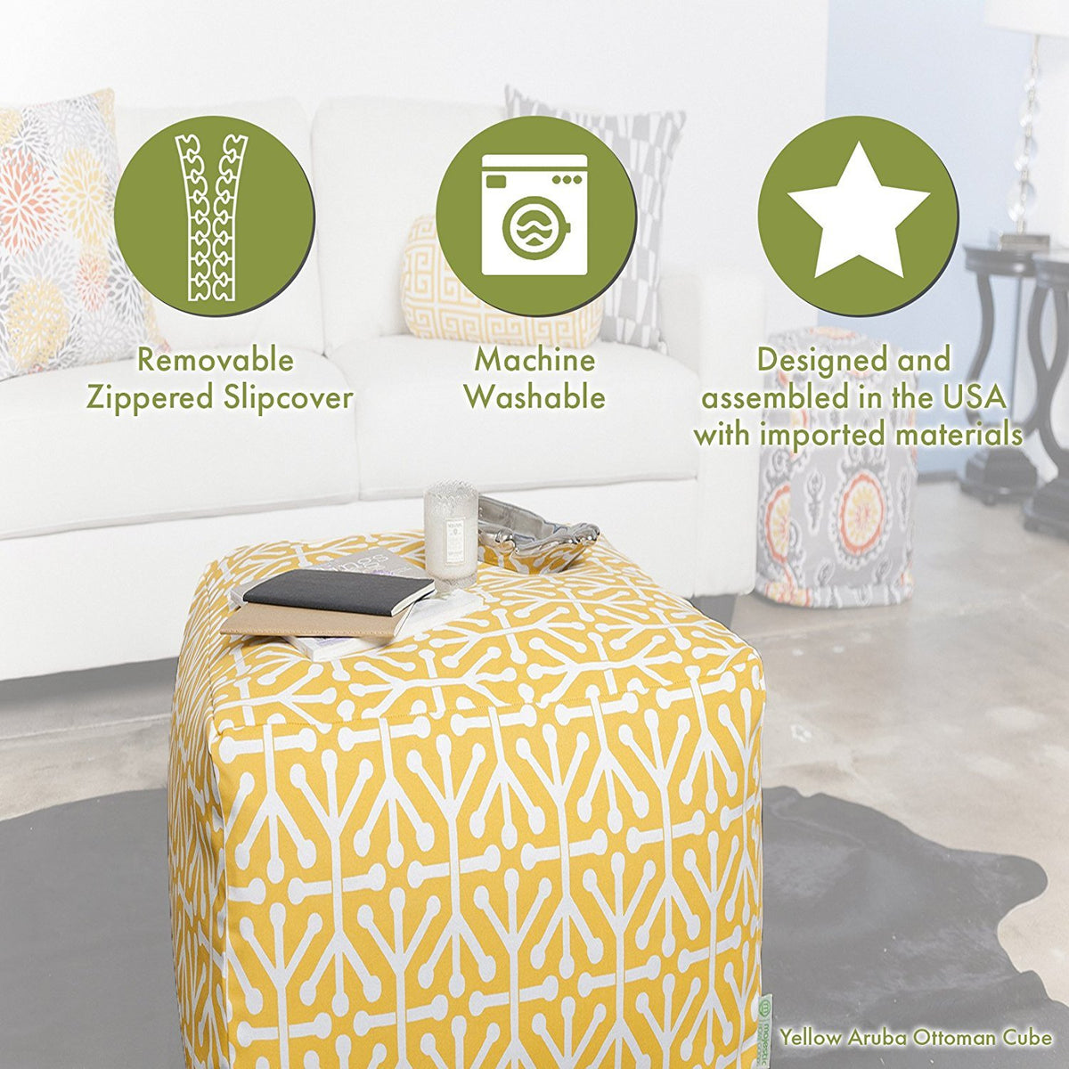 Indoor Outdoor Cube Pouf