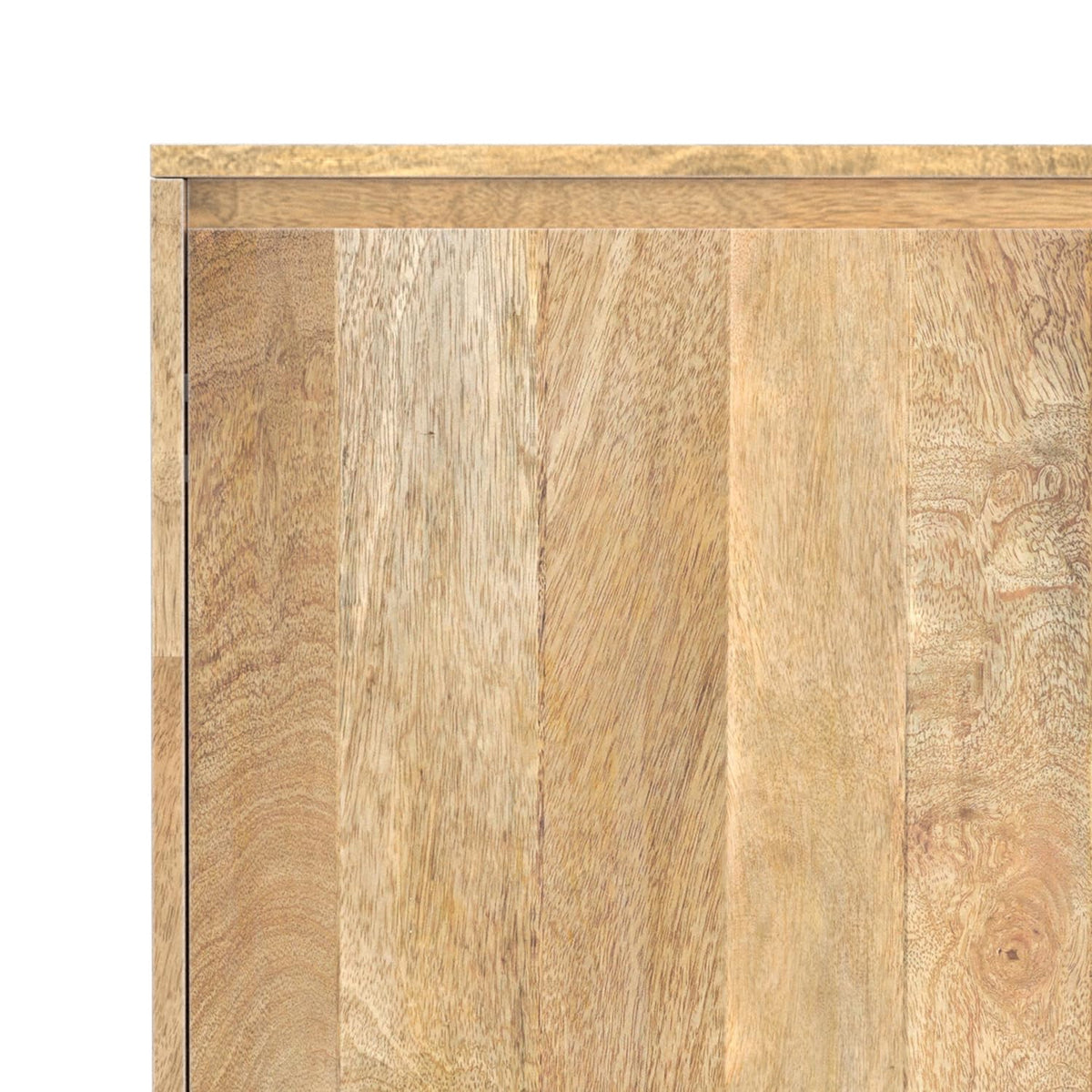 SIMPLIHOME Hunter 60" Wide Solid Mango Wood 3-Door Buffet in Natural