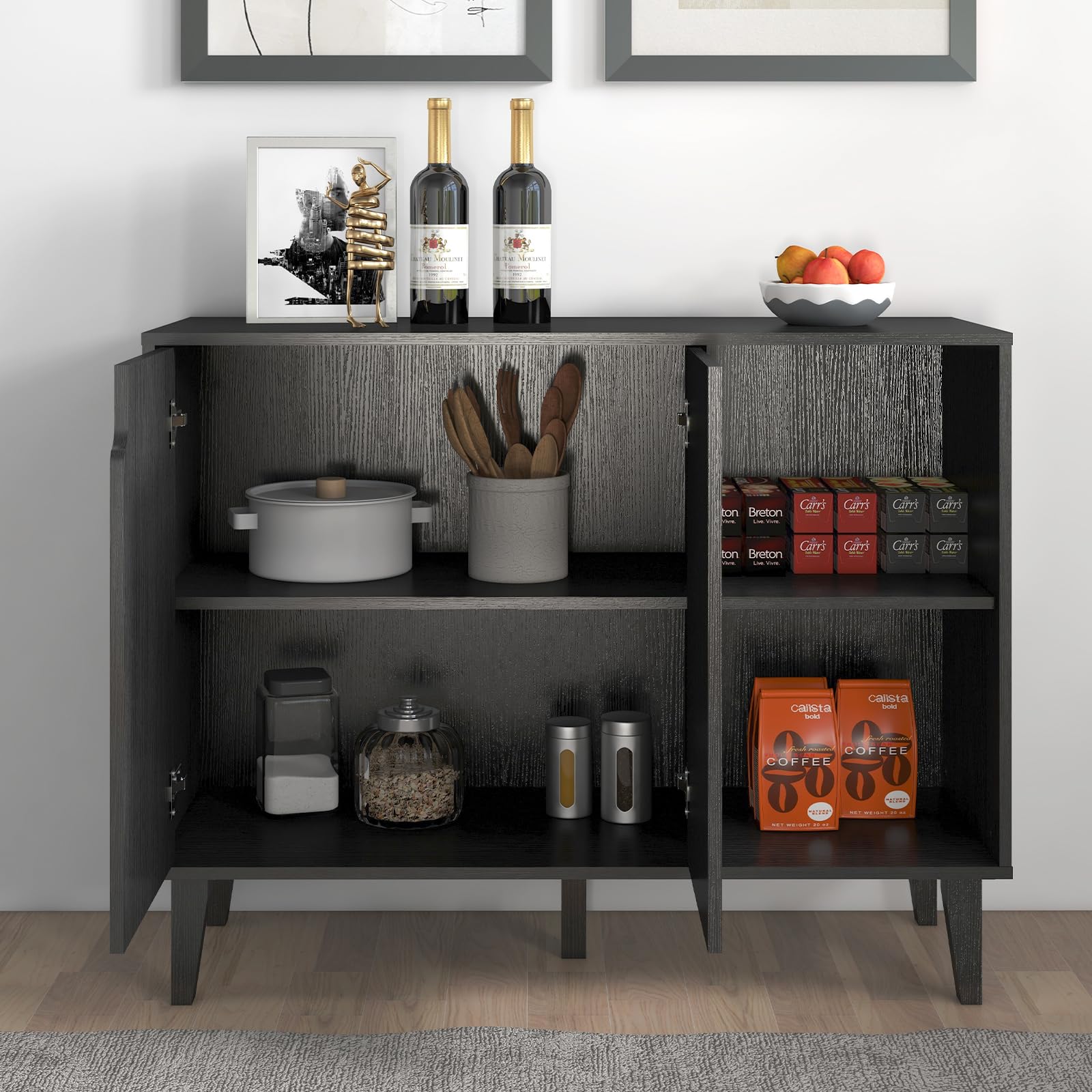 Buffet Cabinet Sideboard with 2 Doors & 2 Shelves
