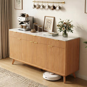 Marsdorgan 67"  Large Sideboard Buffet Cabinet with Storages, Natural Oak