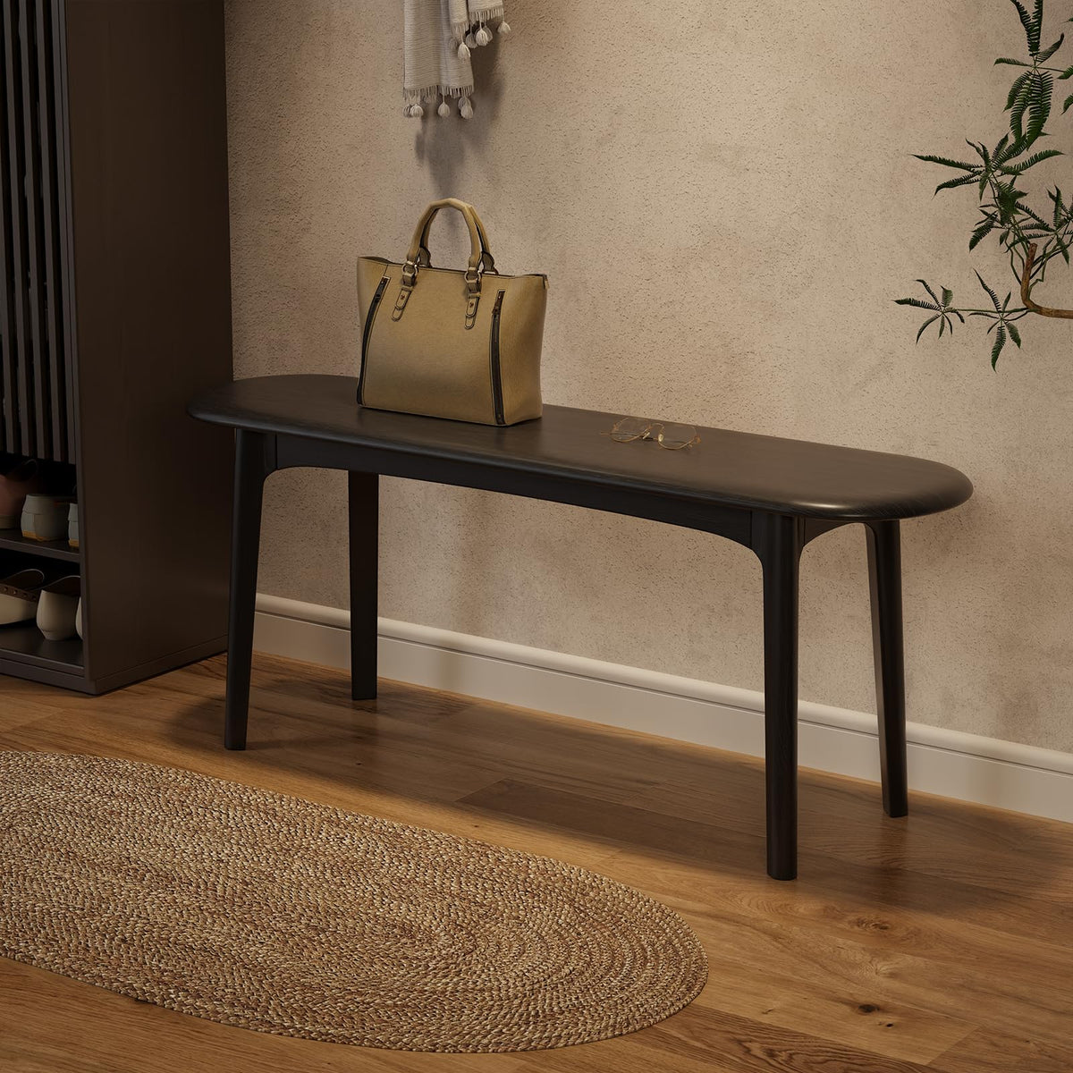 Solid Rubberwood Dining Bench