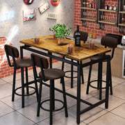 Industrial Bar Table & Chair Set for 4
