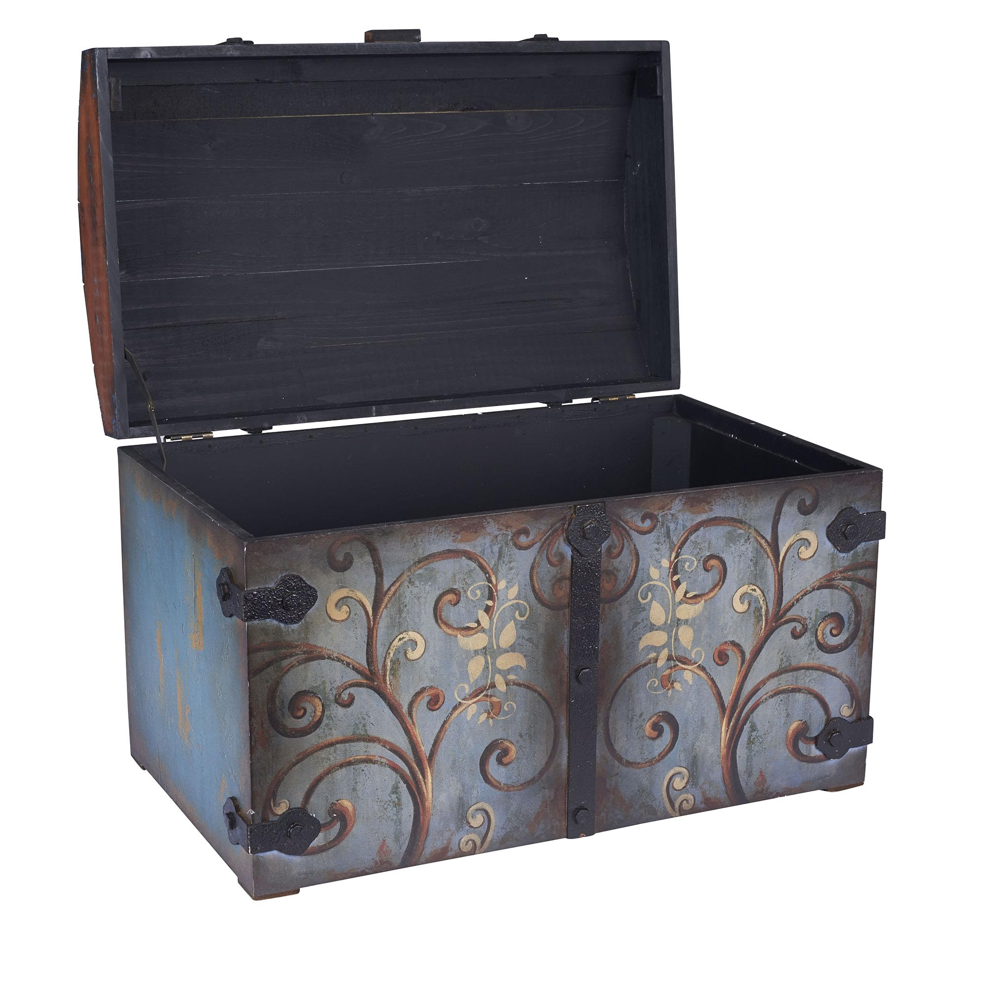 Vintage Wood Storage Trunk – Large