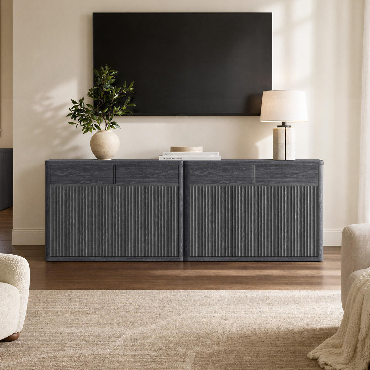 Fluted Buffet Cabinet