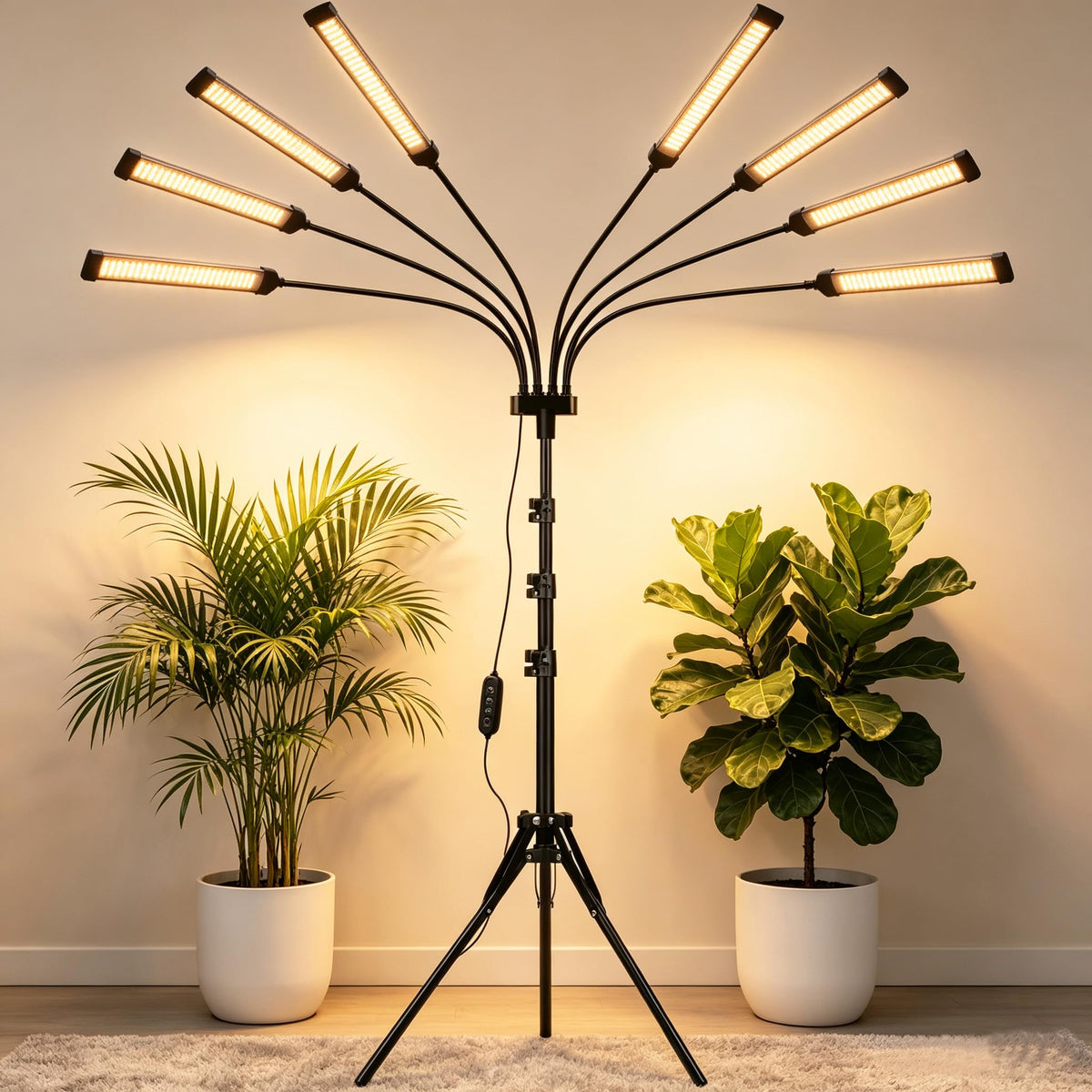 8-Head Full Spectrum LED Grow Light