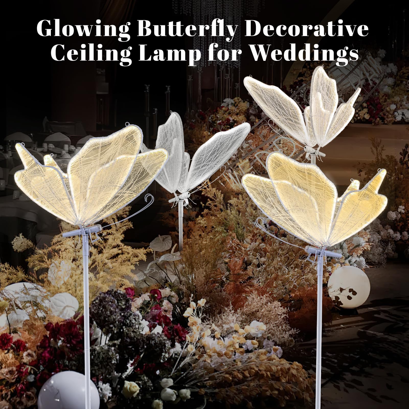 Butterfly Floor Lamp with 3 Color Settings