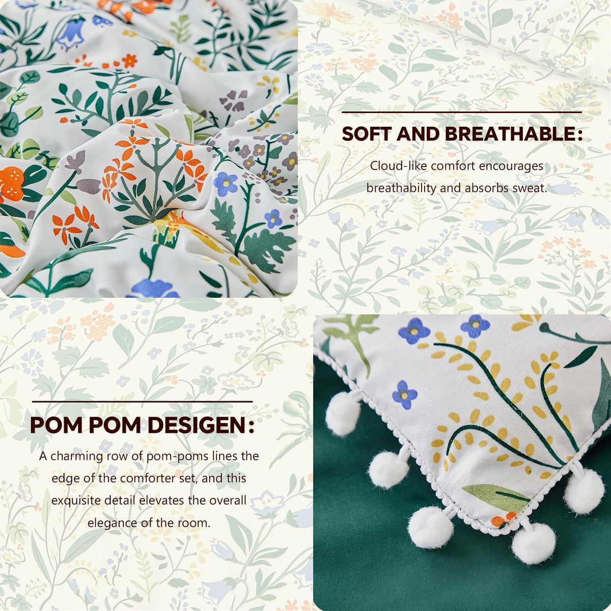 King Floral Comforter Set, 7-Piece