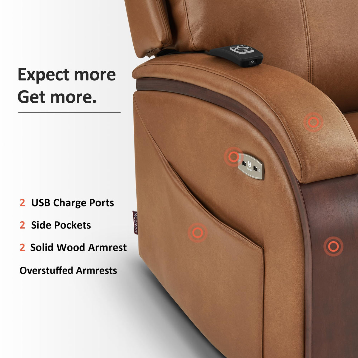 MCombo Power Lift Recliner Chair For Elderly with Power Headrest 7917