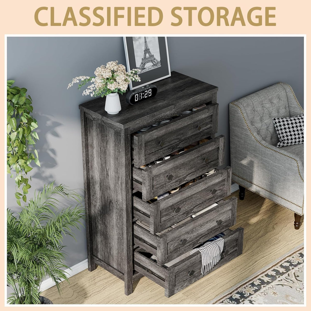 5-Piece Farmhouse Queen Bedroom Set