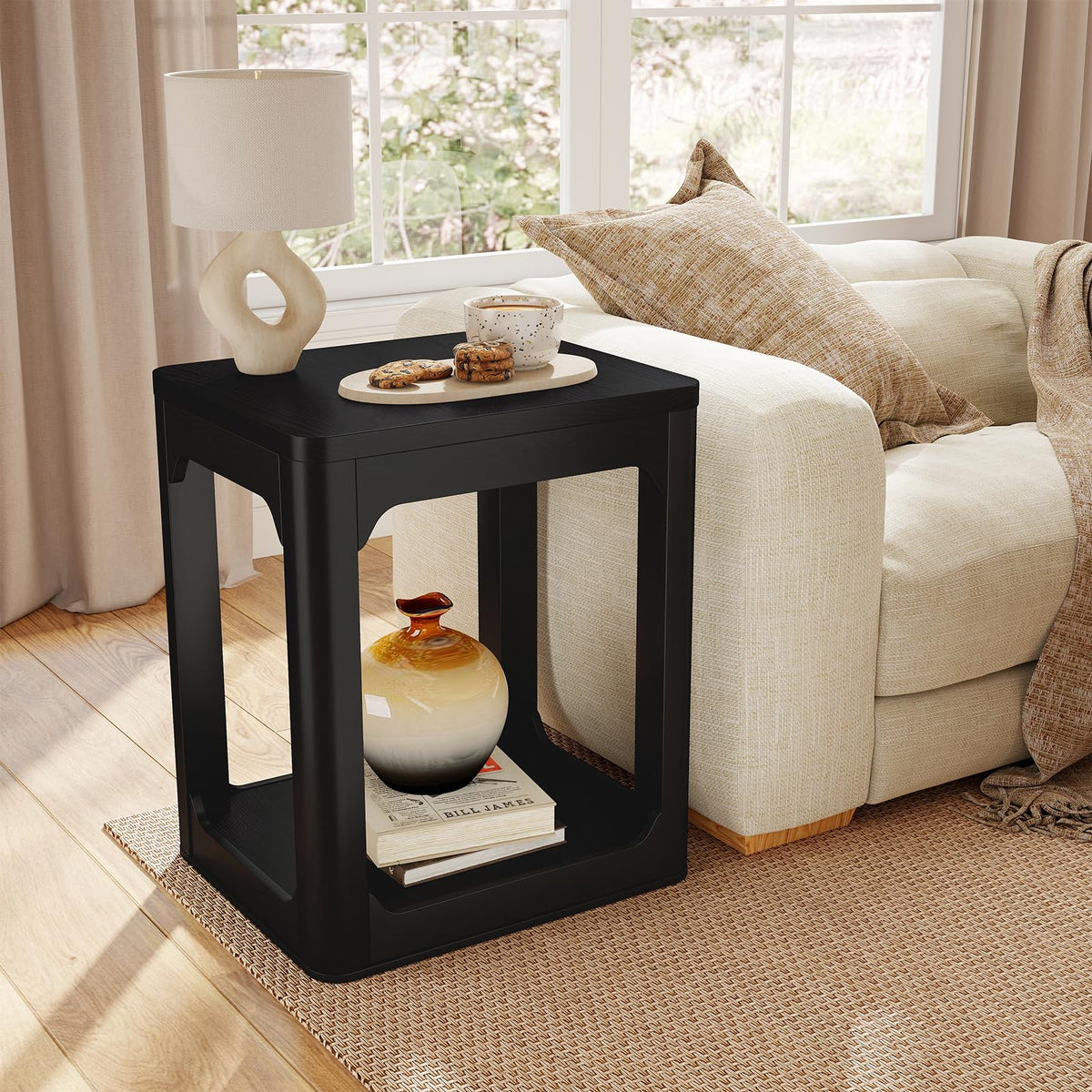 Rovibek Living Room Tables Set of 3, Large Coffee Table and End Table Sets