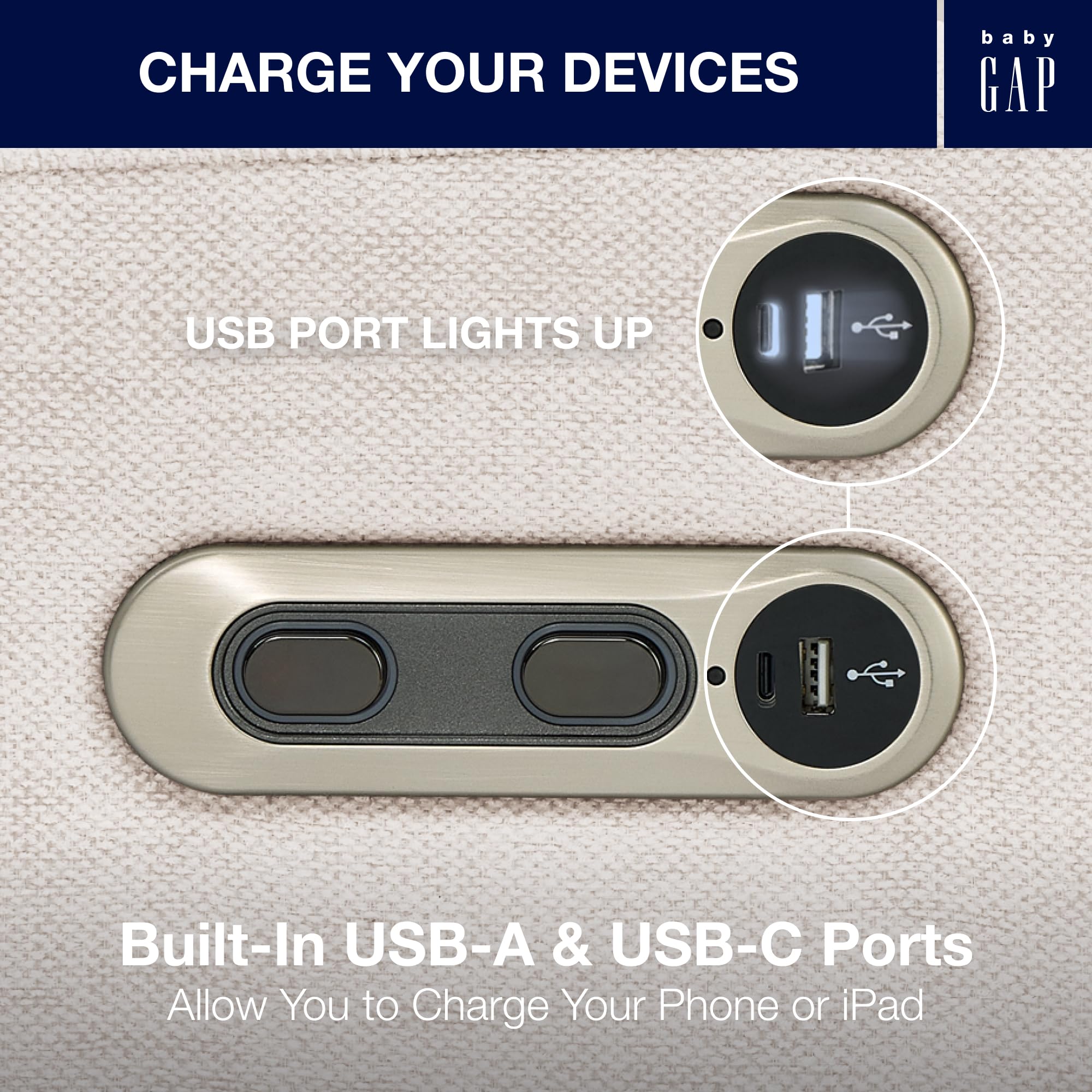 Power Recliner with USB Charging