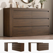 6-Drawer Dresser with L-Shaped Desk