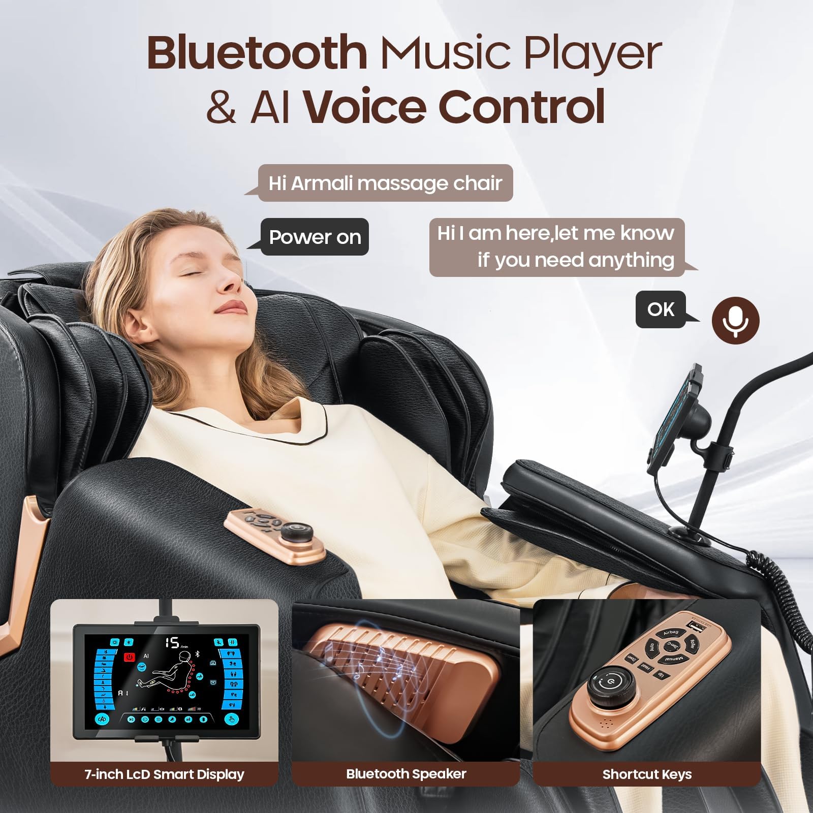 4D Full Body Massage Chair with Extended SL Track