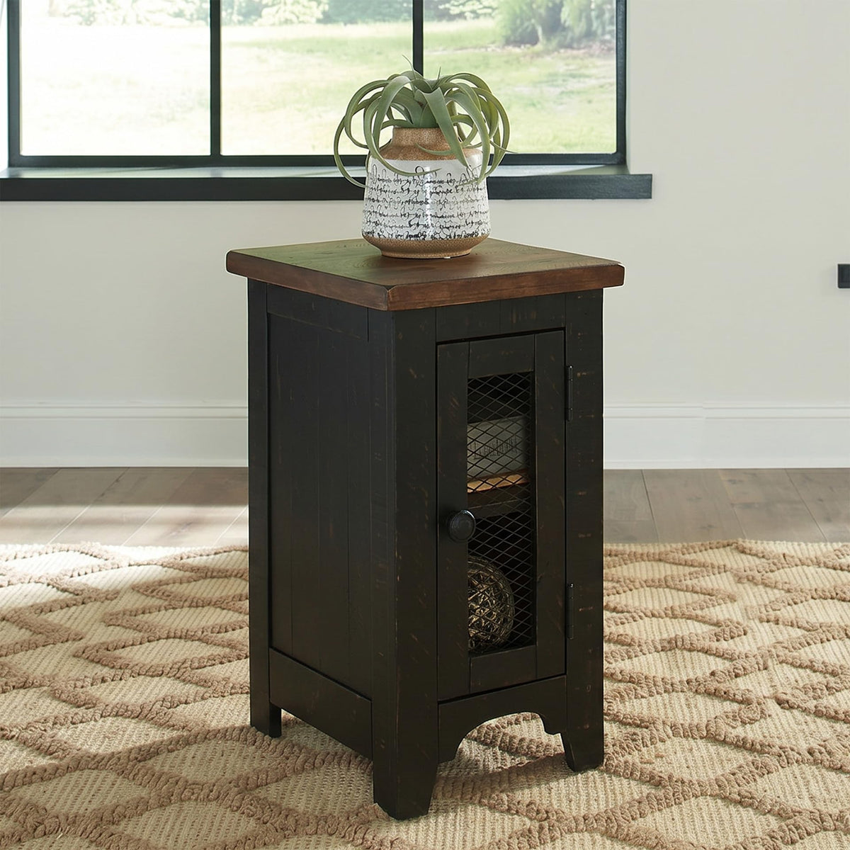 Farmhouse Storage End Table