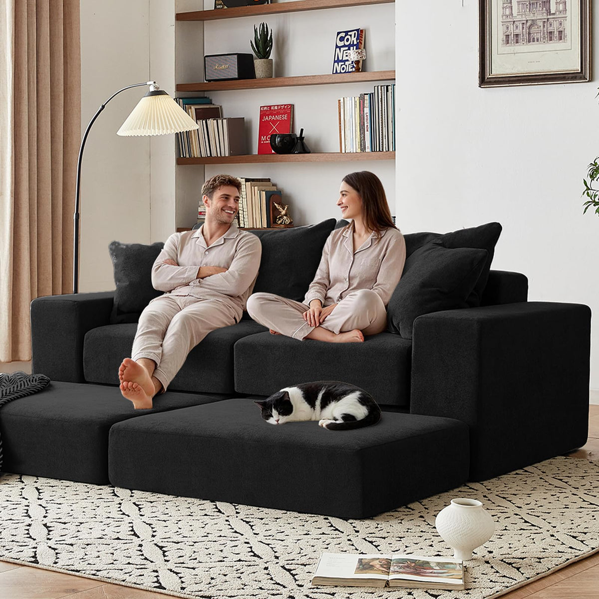 Modular Velvet Sectional Sofa