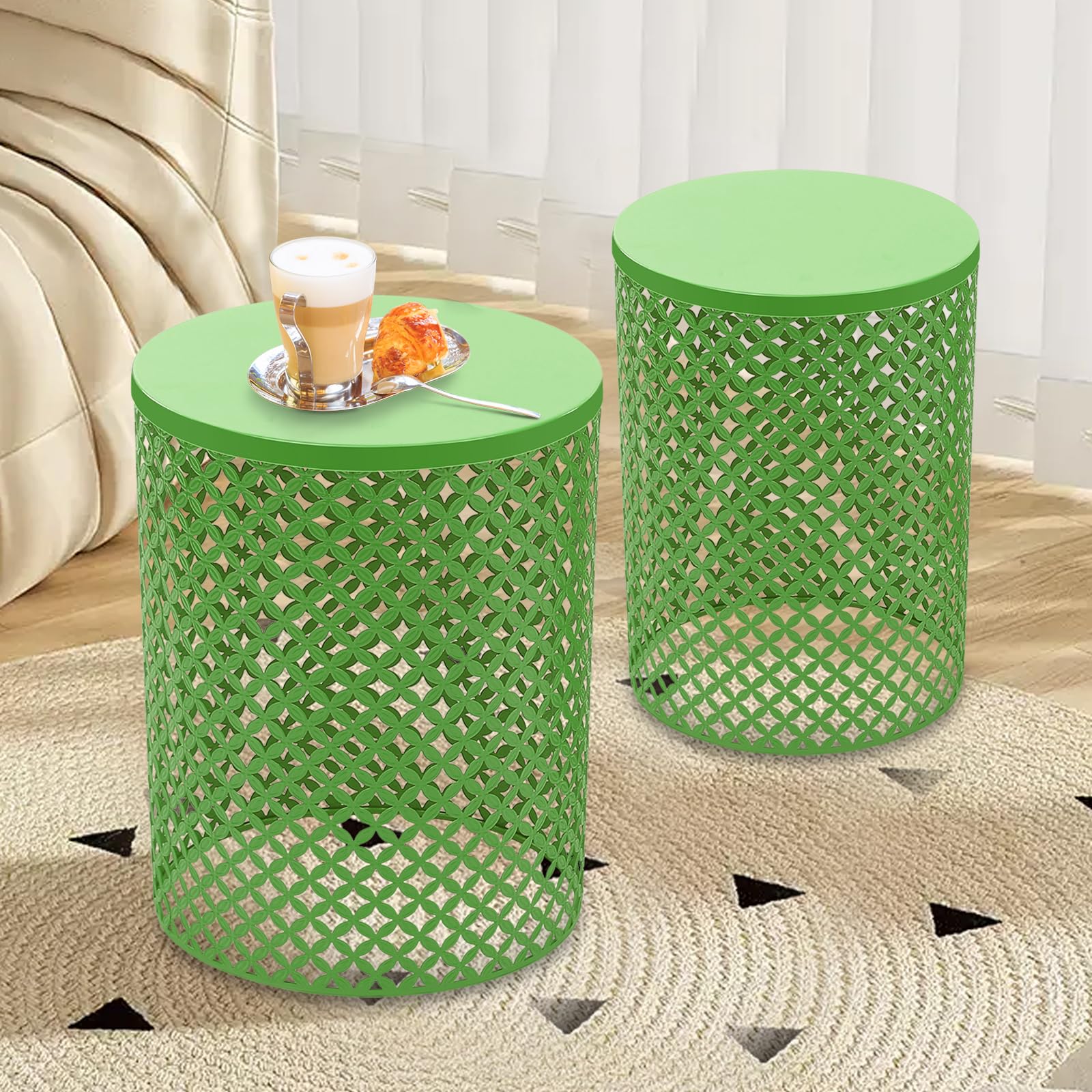 Metal Nesting Side Tables Set of 2