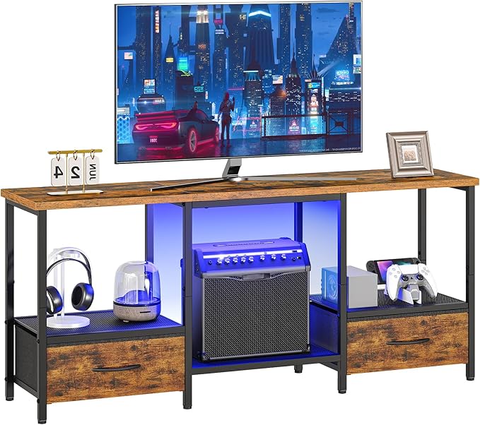 LED TV Stand with Storage – Fits TVs up to 55"