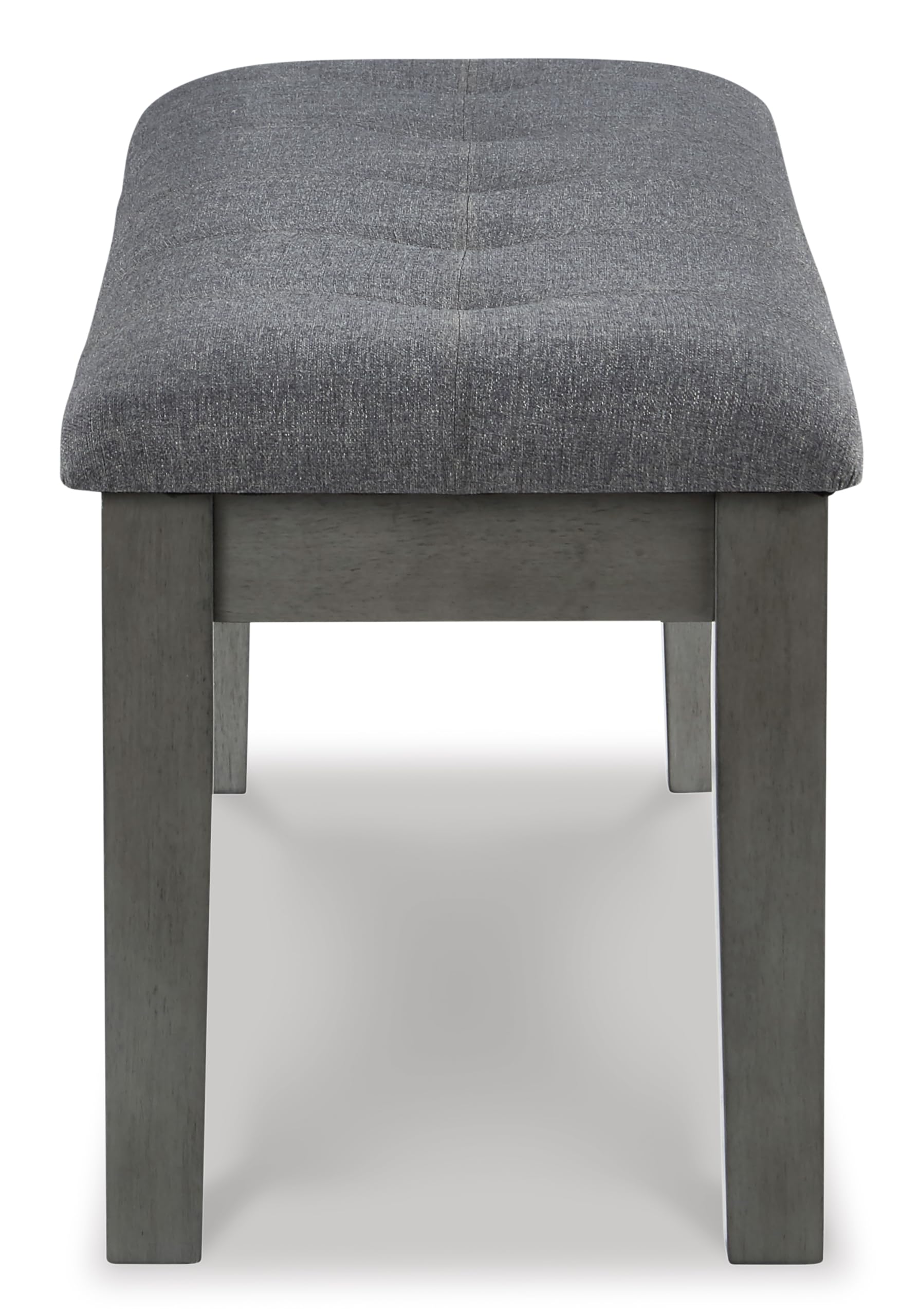 Signature Design by Ashley Hallanden Rustic Tufted Upholstered Dining Room Bench, Gray