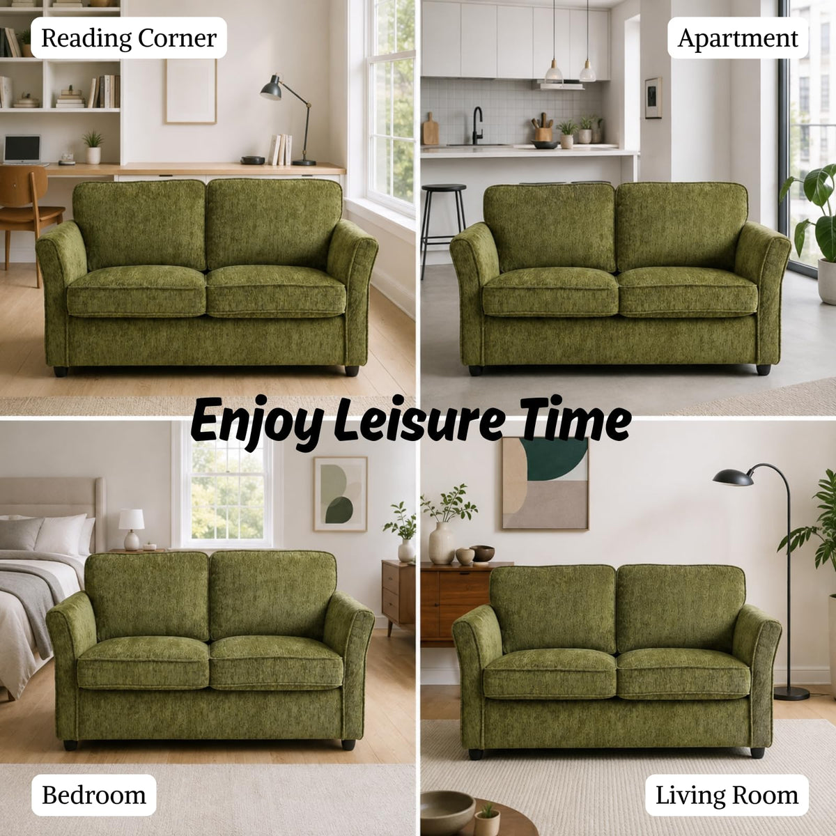Chenille Loveseat Sofa