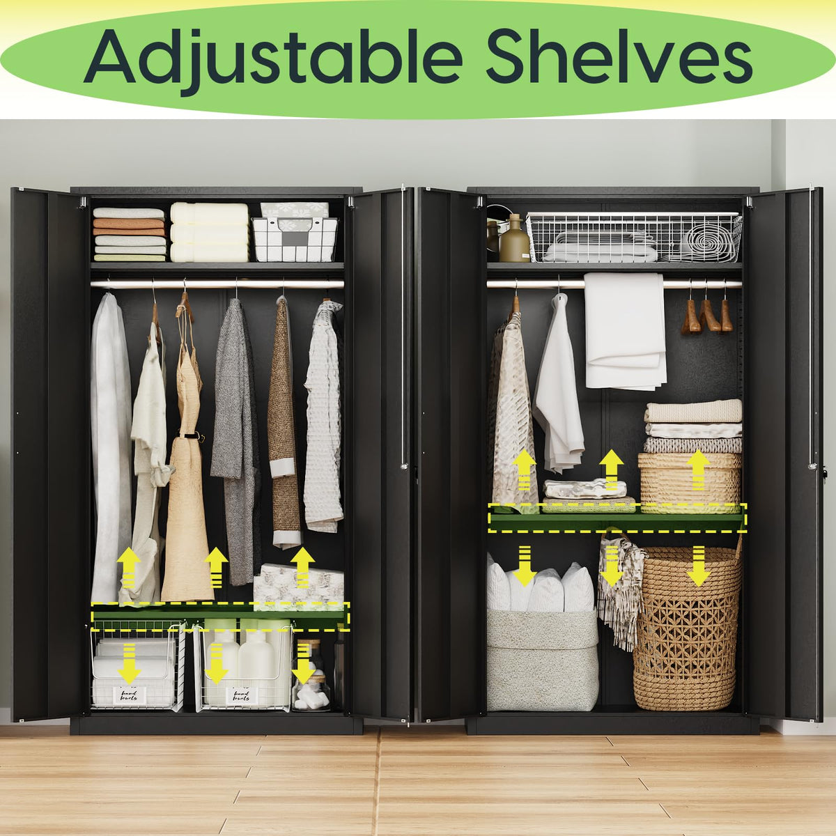Locking Steel Wardrobe Cabinet