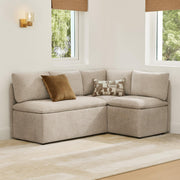 CHITA Breakfast Nook Bench with Storage, Banquette Seating, 4 Seats, Khaki
