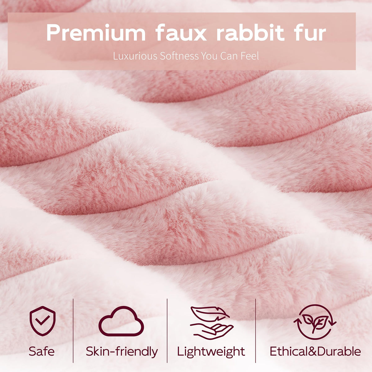 Twin Size Faux Fur Upholstered Daybed with Trundle, Side Pockets, Pink
