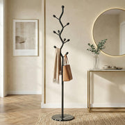 9-Hook Marble Base Coat Rack