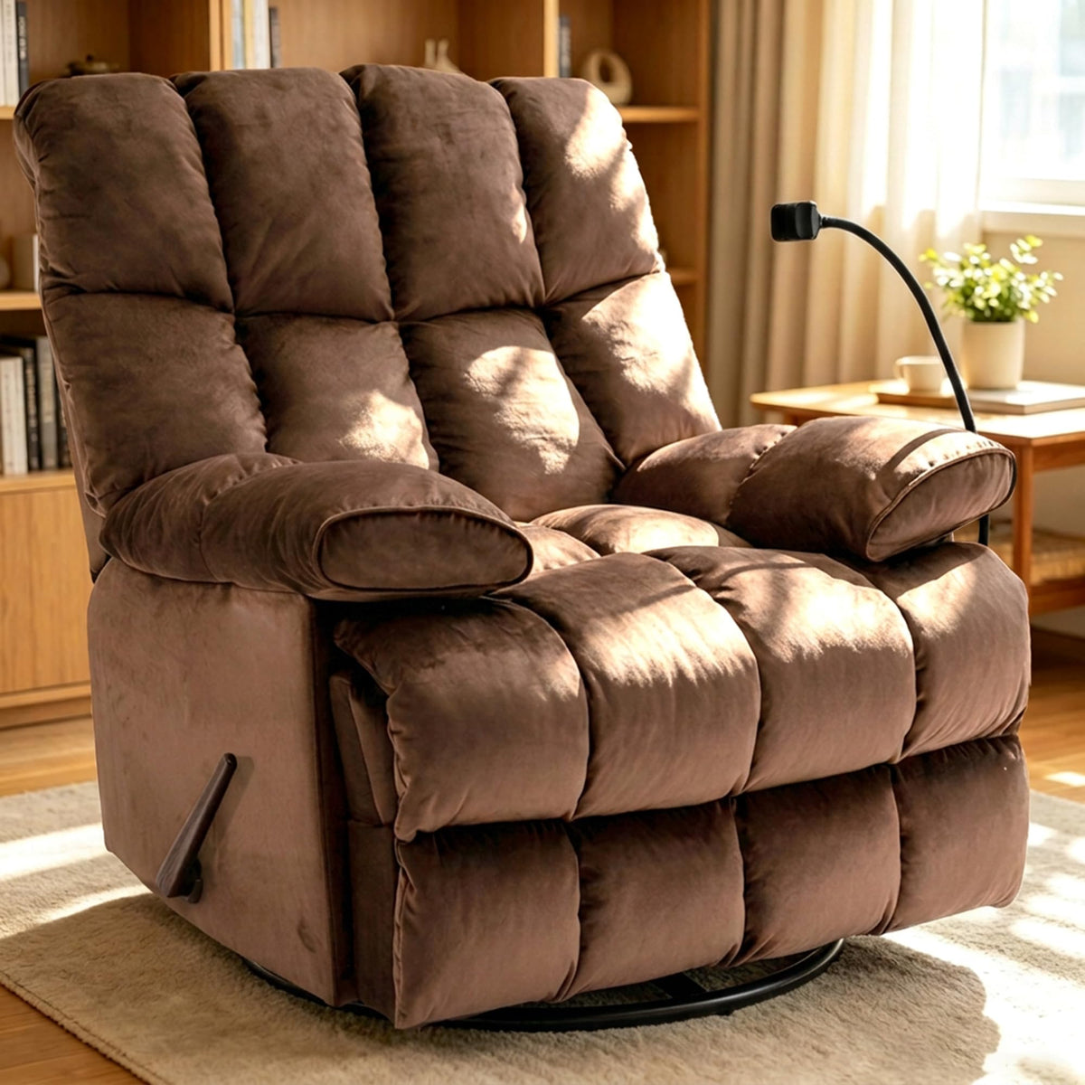 Cooexult Oversized Recliner Chair Manual Swivel Rocker Lazy Boy Recliners
