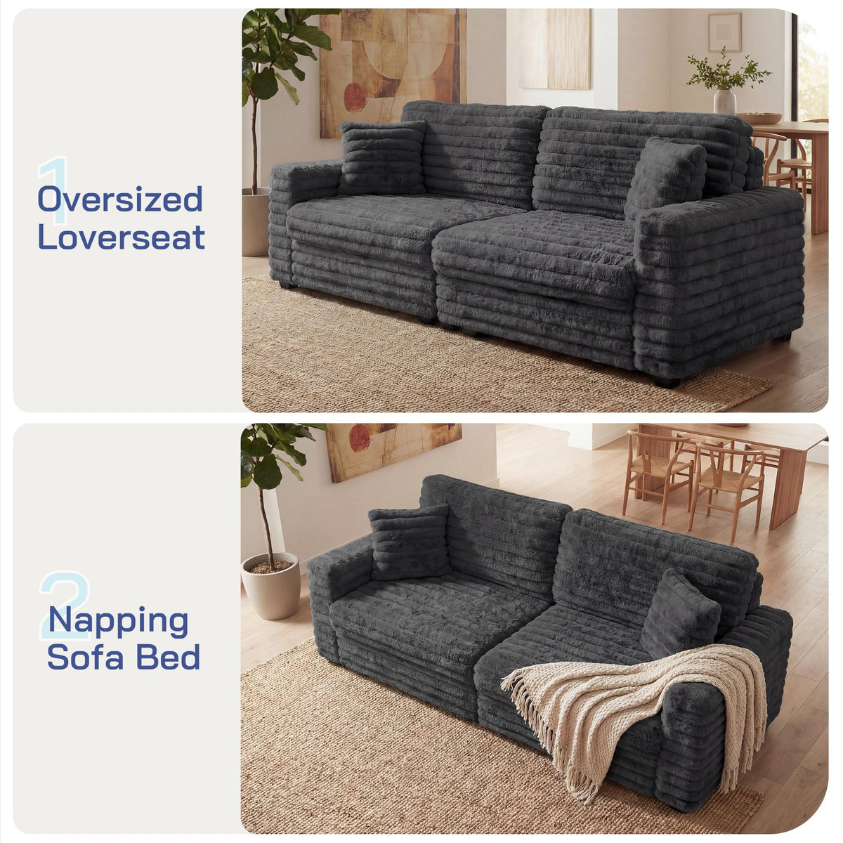Corduroy Loveseat Sofa