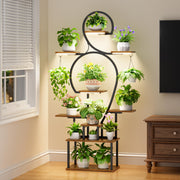 63'' Tall 9-Tier Indoor Plant Stand with Grow Light for Plants Display
